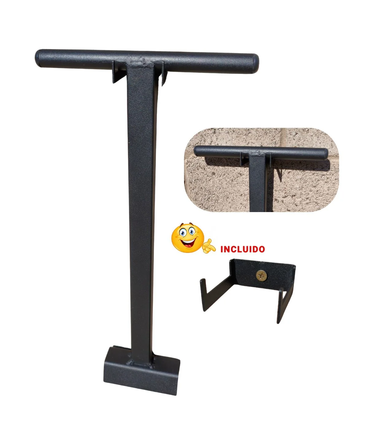Suporte de parede apresentado junto à ferramenta